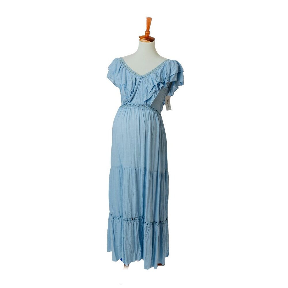 Simplee Midi Dress - Baby Blue
